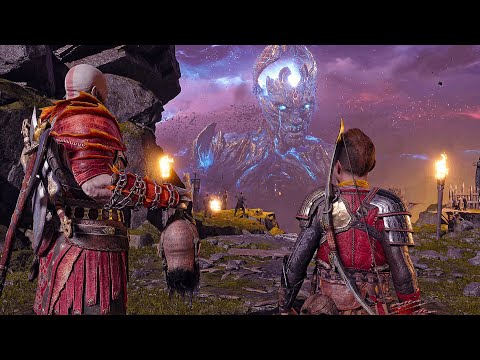 Kratos Begins Ragnarok and Surtr Destroys Asgard Scene - God Of War Ragnarok