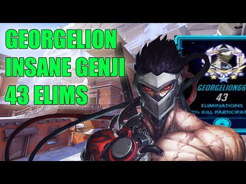 GEORGELION INSANE GENJI GAMEPLAY - TOP 500 OVERWATCH SEASON 21