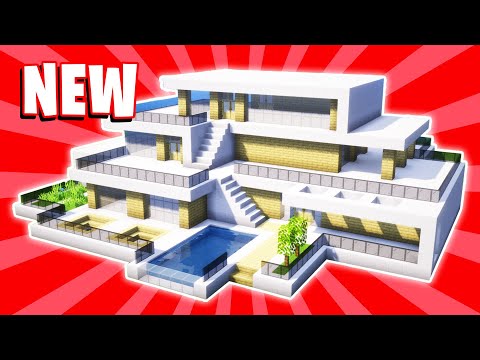 RainbowGamerPE - Minecraft : How To Build a Large Modern House Tutorial (#56)