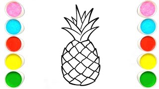 🍍 Easy Pineapple Drawing | Step by Step for Kids & Beginners ✏️🎨