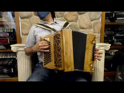 BELTALPIV36A - Eibenholz Beltuna Alpstar IV Diatonic Button Accordion ADGC MMM 46 16 $5499