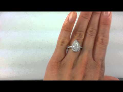 2 64 ctw Pear Shaped Diamond Engagement Ring H SI1 - BigDiamondsUSA
