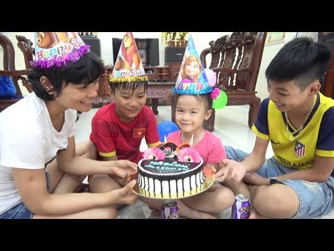 Happy birthday day cake with Abckkidtv Misa and family fun for kids - Happy birthday song for baby Video