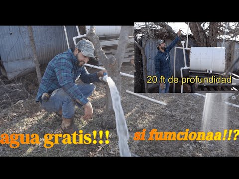 Como bombear agua de pozo profundo sin energia electrica realmente funciona!!!?(siphon water pump)