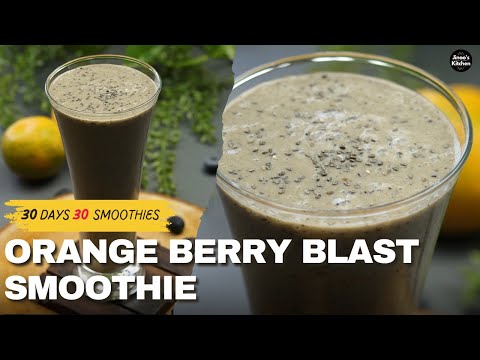 Orange Berry Blast Smoothie  | Healthy Breakfast Smoothie | 30 Smoothie recipes (21/30)