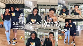 Download lagu Get to know REMA w me 🤣:new Zambian name, rave&roses tour, marvel/dc, mental health, friends  more! mp3