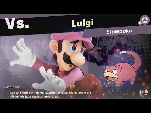 Super Smash Bros Ultimate vs Luigi (Unlocks: Slowpoke) World of Light - Adventure Mode