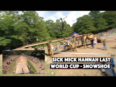 Sick Mick Hannah Emotional Last World Cup in Snowshoe - GoPro + TV Feed Overlay