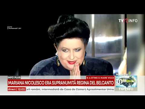 Ministrul Culturii, despre Mariana Nicolesco: S-a stins o viață de om, o voce inconfundabilă