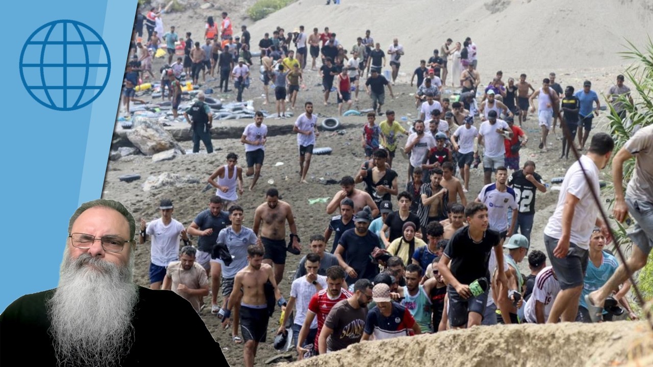IMIGRANTES do MARROCOS INVADEM cidade ESPANHOLA de CEUTA: QUEM está POR TRÁS DISSO?