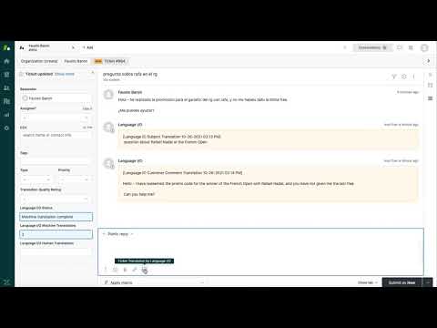 Language I/O ticket translation app for Zendesk Support