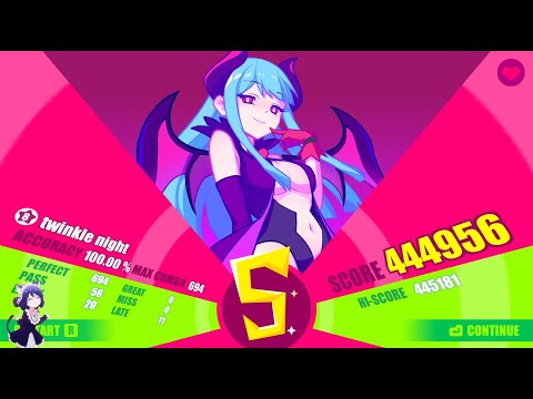 [Muse Dash] 8★ nyankobrq & yaca feat. somunia - twinkle night 100% AP | w/handcam