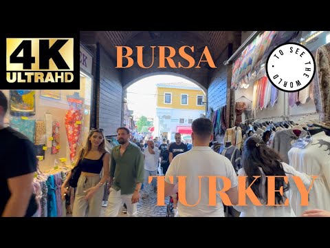 Bursa, Turquia: um passeio ASMR 4k pelo centro da cidade e arredores