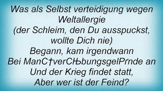 Blumfeld - Pickelface Ist Back In Town Lyrics