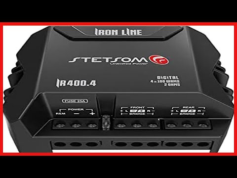 Stetsom IR 400.4 2 Ohms Compact Digital 4 Channels Amplifier, IRON LINE, 400 Watts RMS 400x4, 2Ω