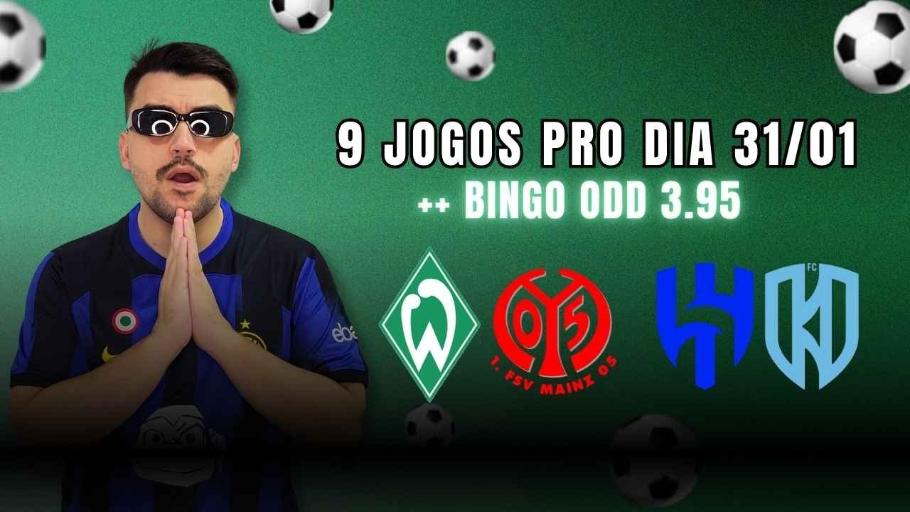 PALPITES E APOSTAS DE FUTEBOL PARA HOJE 31 01 2025 + BILHETE PRONTO (SEXTA-FEIRA)