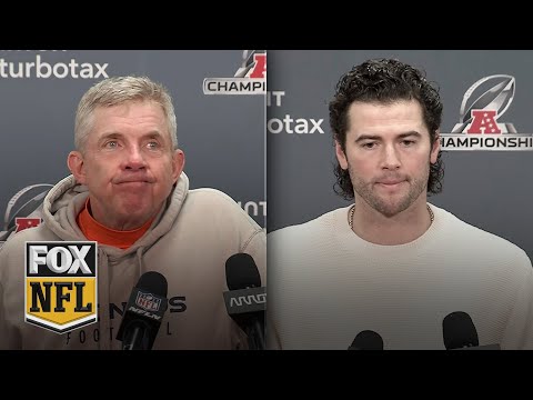 Broncos’ Sean Payton & Jarrett Stidham Speak After AFC Championship Loss to Patriots | NFL on FOX