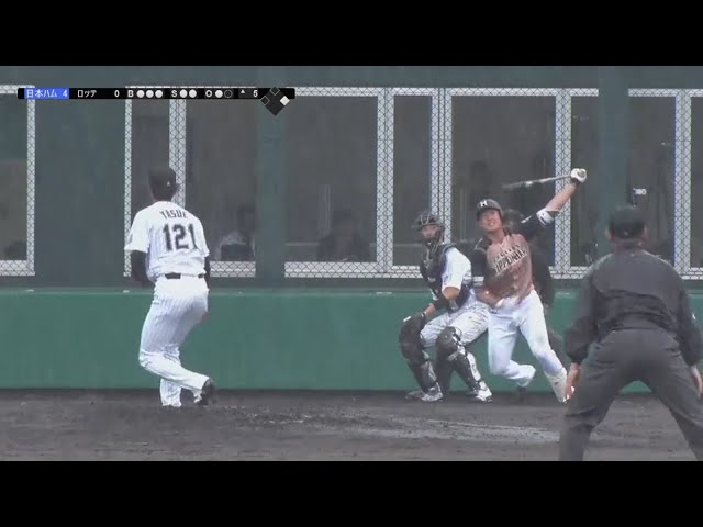 【ファーム】ファイターズ・高濱の左中間を深々と破るタイムリー2ベースヒットで追加点を挙げる!! 2018/5/13 M-F(ファーム)