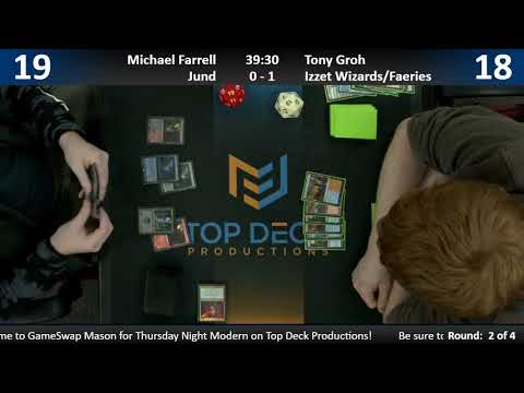 Modern w/ Commentary 2/14/19: Michael Farrell (Jund) vs. Tony Groh (U/R Wizard/Faeries)