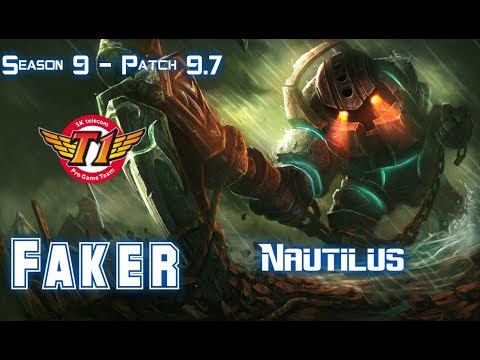 SKT T1 Faker NAUTILUS vs ZYRA Mid - Patch 9.7 KR Ranked