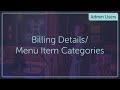 Billing Details & Menu Item Categories (Level 3) - TSU