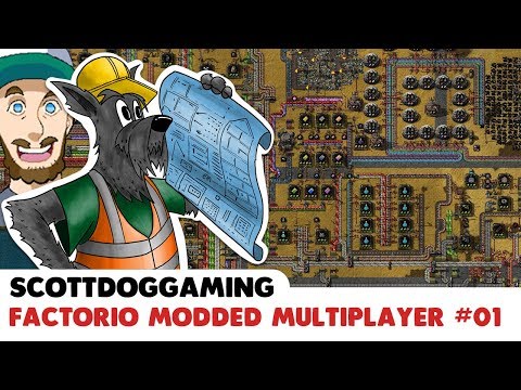 Modded Factorio Railworld Ep01 Feat PlayerTwoInsertCoin & ScottDogGaming