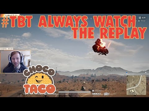 #TBT Rememeber When chocoTaco Watched the Flaming Flying Bike Replay? -  PUBG Game Recap