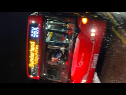 Go north east 5250 on the 55X to Sunderland