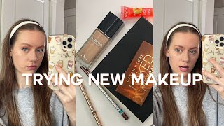 grwm with new makeup products! 🔥 warm makeup tutorial