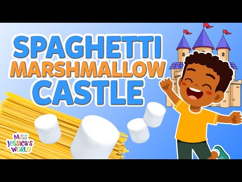 Building a Spaghetti Marshmallow Castle | Kids Imagination & Play | Miss Jessica's World