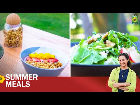 Greek Yoghurt Parfaits & Apple Cranberry Salad | Summer Meals | Amena| Episode 3 | Masala TV