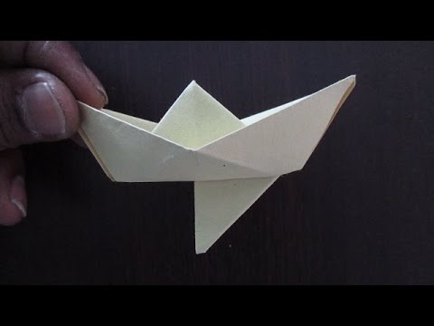 Paper Boat - How To Make A Very Simple Paper Boat With A Rudder - 5