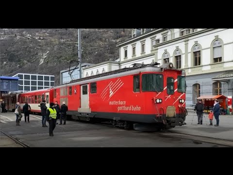An MGB departs from Brig