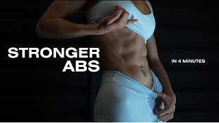 STRONGER ABS in 4 MINUTES - beginner calisthenics ab routine