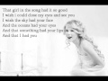 Taylor Swift - Your face [Lyrics] 