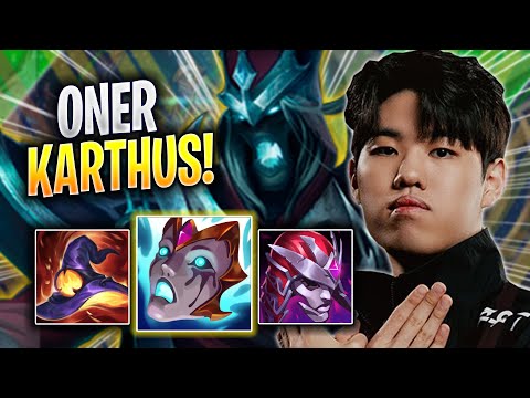 ONER INTENSE GAME WITH KARTHUS! - T1 Oner Plays Karthus JUNGLE vs Poppy! | Season 2023