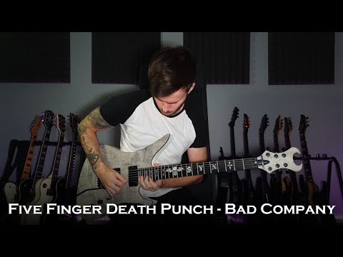 Five Finger Death Punch - Bad Company (Guitar Cover + Solo / One Take)