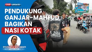 Pendukung Ganjar-Mahfud Bagikan Nasi Kotak hingga Kaus di Kota Malang, Tidak Terafiliasi Partai
