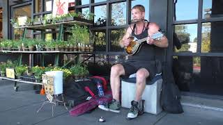 Tim Breen -- &quot;This Land is Your Land&quot; Woody Guthrie cover one man band mandolin