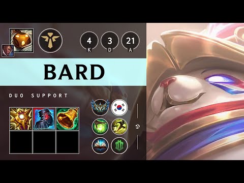 Bard Support vs Nami - KR Challenger Patch 25.14
