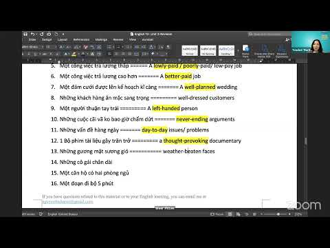 Inglês 12 | Lição 2 | Tutor My Han | Dom 19/11/2023