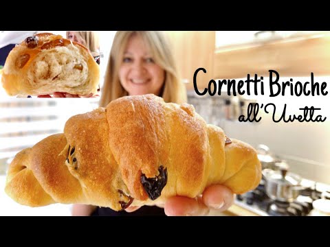 CORNETTI BRIOCHE ALL’UVETTA  🥐Sofficissimi e Leggeri 🥐CROISSANT BRIOCHE WITH RAISINS