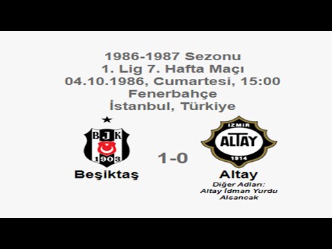 Beşiktaş 1-0 Altay [HD] 04.10.1986 - 1986-1987 Turkish 1st League Matchday 7