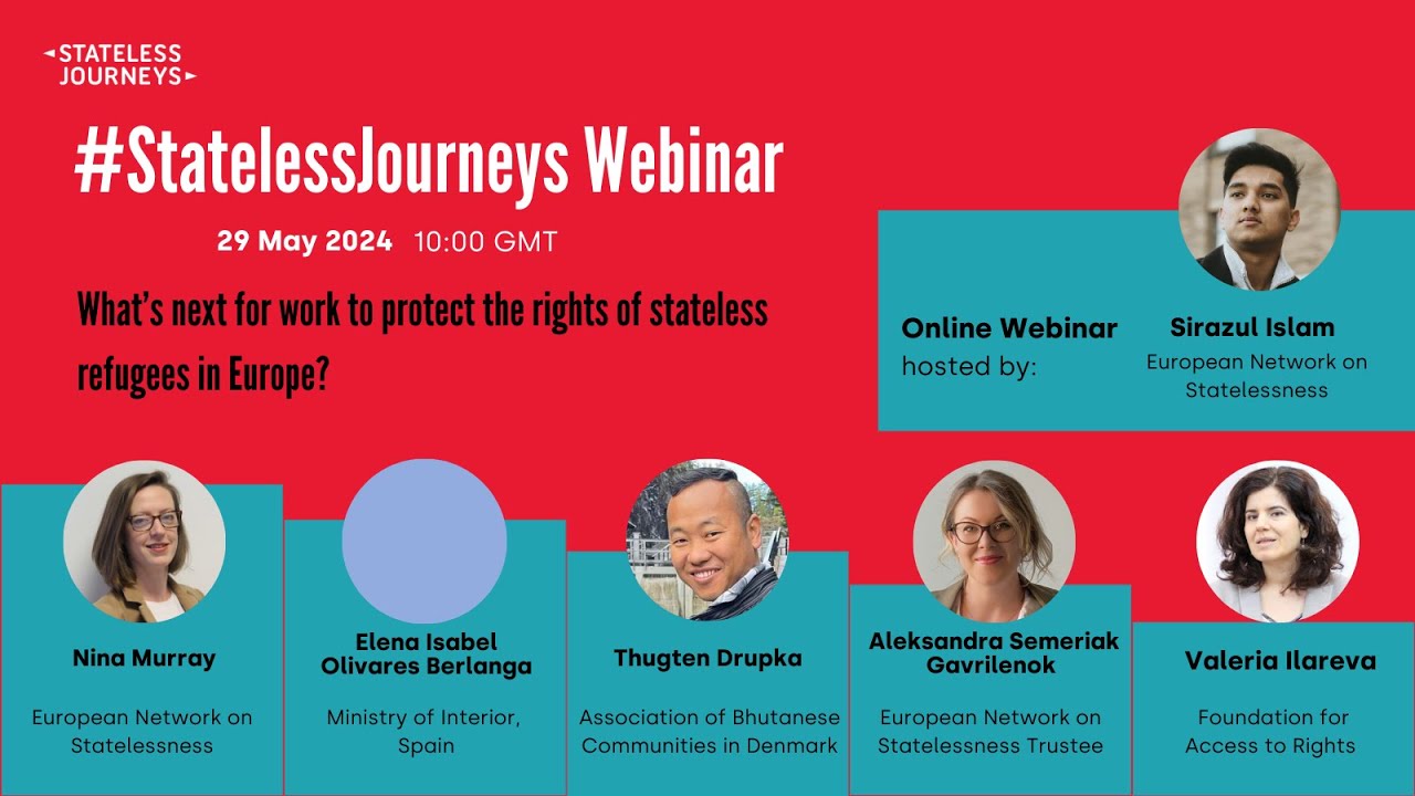 WEBINAR #StatelessJourneys - What’s next for work with stateless refugees in Europe?