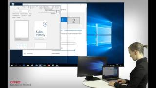 OM opetusvideo 4: Kaksoisnäytön asetukset Windows 10:ssä