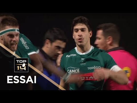 TOP 14 - Essai Thibault DAUBAGNA (SP) - Perpignan - Pau - J15 - Saison 2018/2019