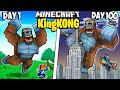I Survived 100 Days Vs KING KONG In Minecraft