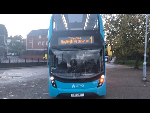 Arriva Southend Enviro 400 MMC 6502 SN66WHV on service 1