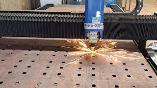 Máy laser 12000w cắt thép 22 mm. #cypcut #raytools #12000 #6000