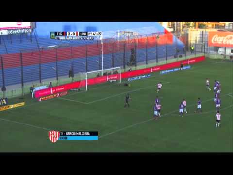Gol de Malcorra. Tigre 2 - Unión 1. Fecha 21. Primera División 2015.FPT.